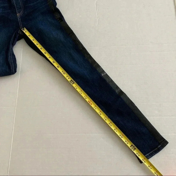 Rag & Bone High-Rise Mad River Tux Glossy Side-Stripe‎ Ankle Skinny Jeans 24 - Picture 9 of 12